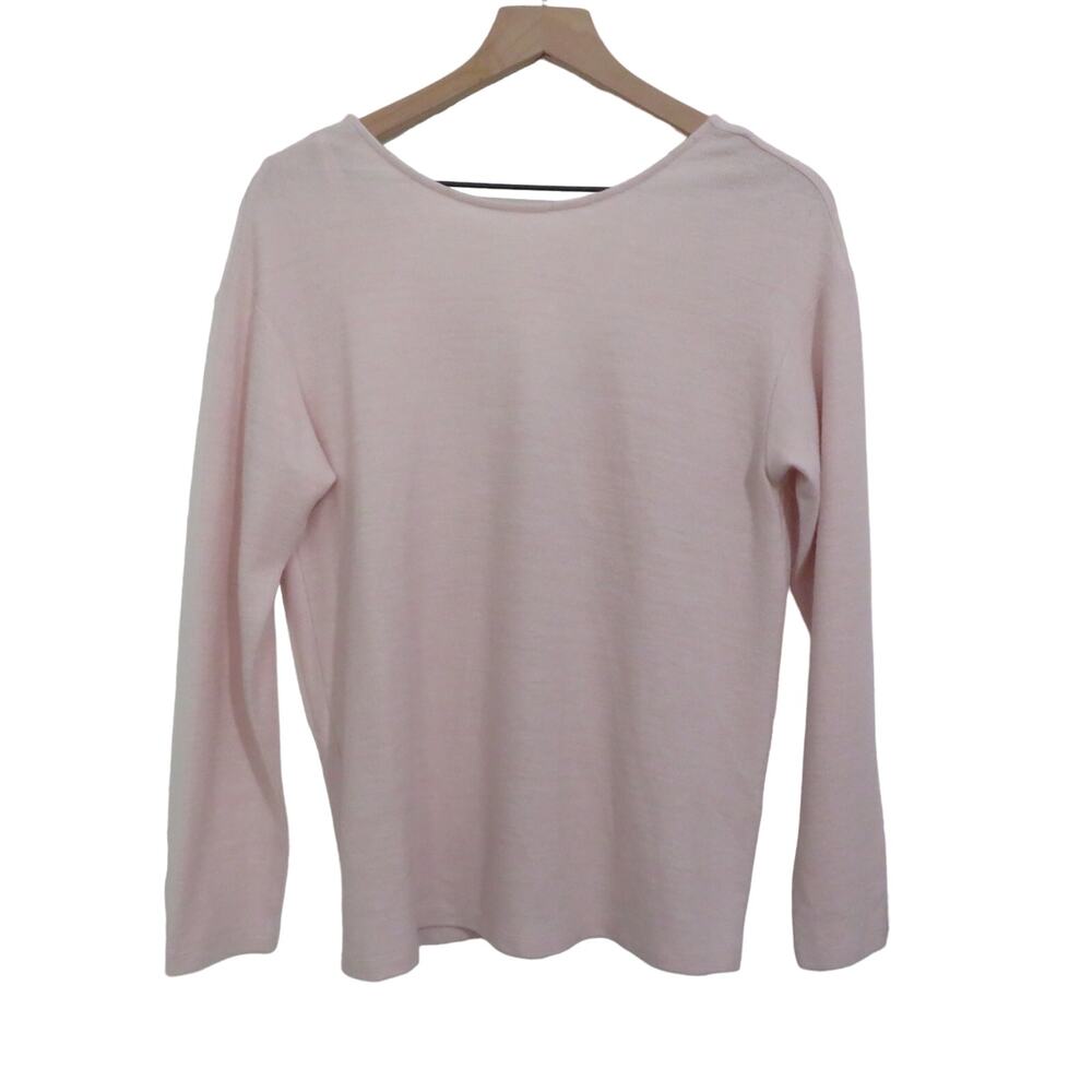 Banana Republic Womens Sz S Light Pink Super Soft Long Sleeve Sweater Twist Back
